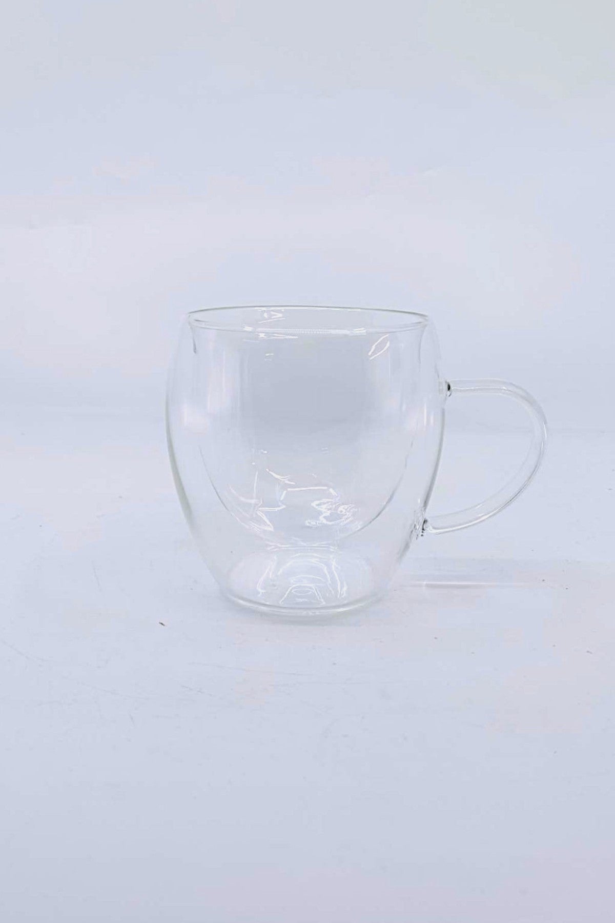 Kulplu Çift Cidarlı 250ML Borosilikat Cam Bardak KW-073