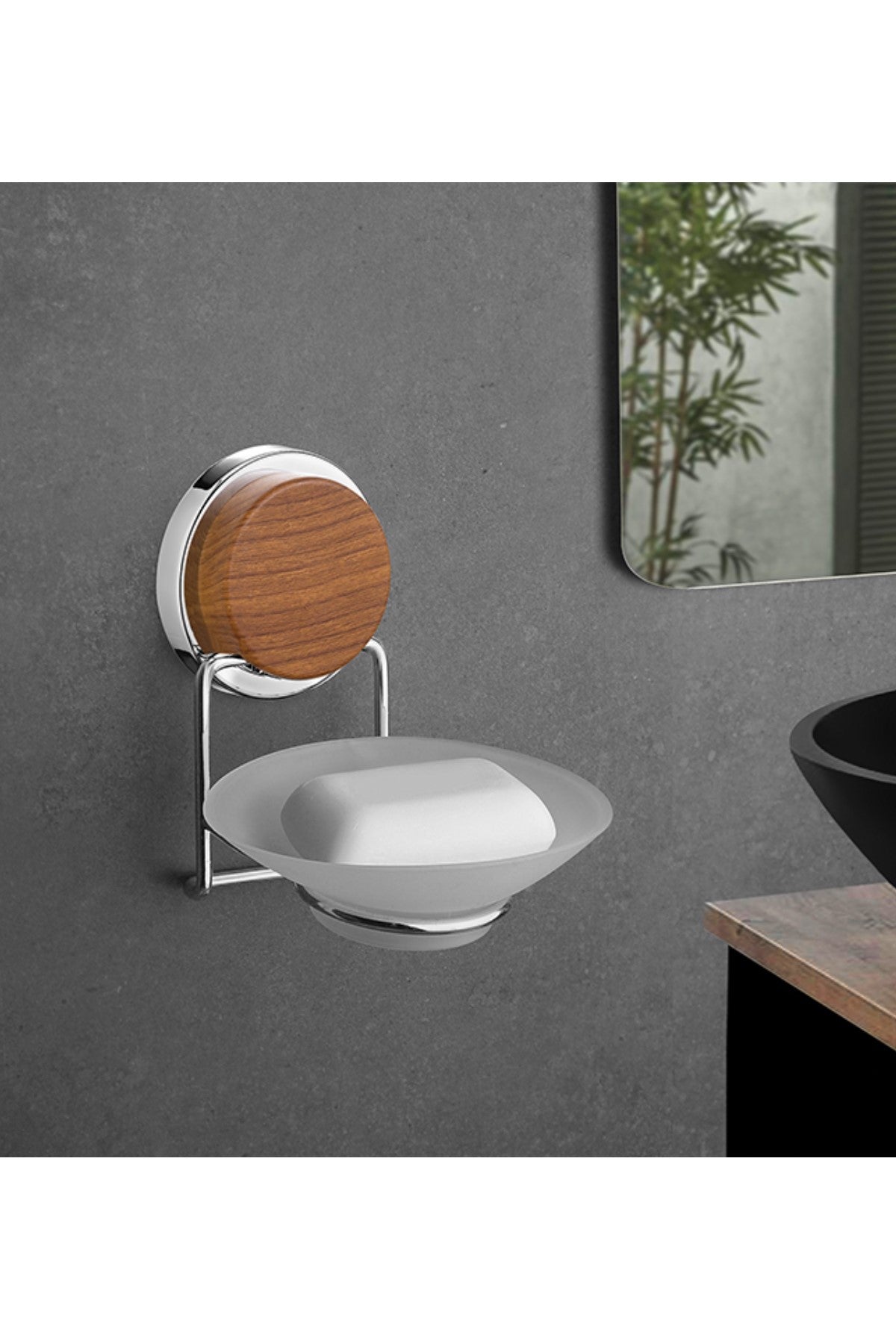 Metal Sabunluk Ahşap Desenli MGK-713W FMA629130