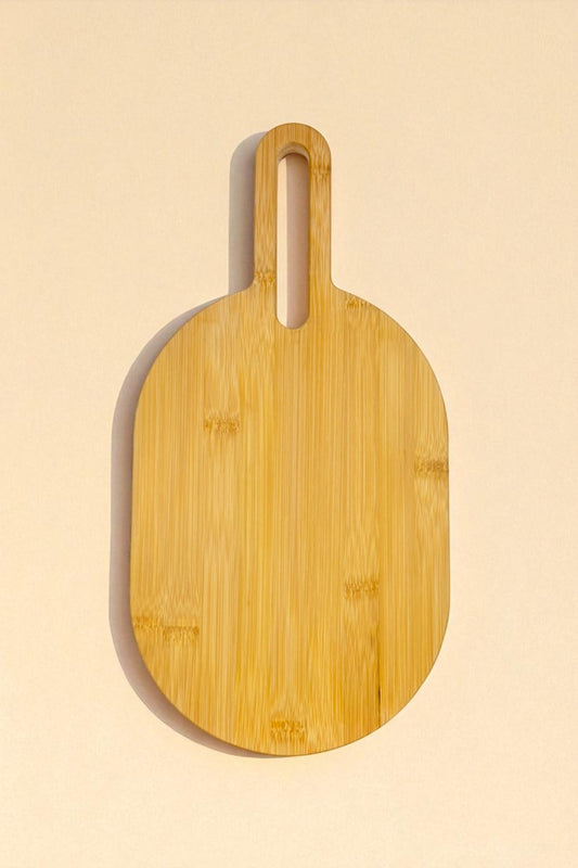 Oval Bambu Kesme Tahtası Saplı Kesme Panosu KW-908
