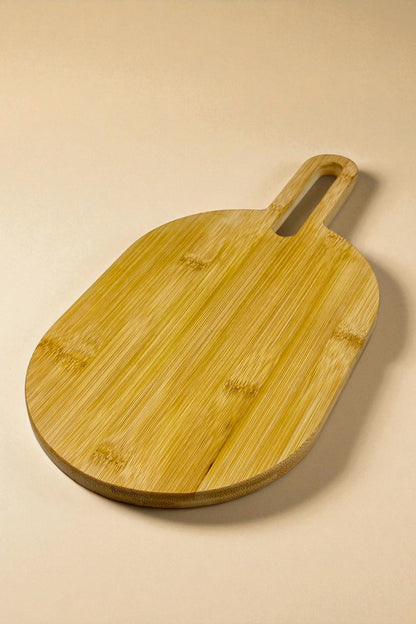 Oval Bambu Kesme Tahtası Saplı Kesme Panosu KW-908