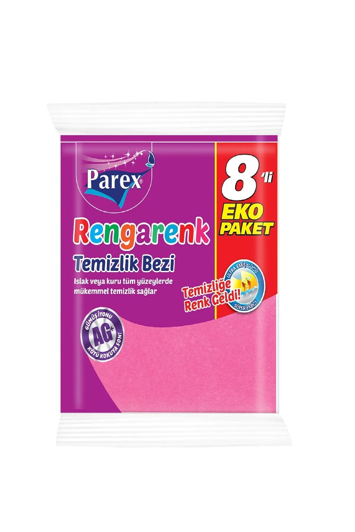 Rengarenk Temizlik Bezi 8'Li Eko Paket 4 Farklı Renk PRXTR0104702 FMA799598