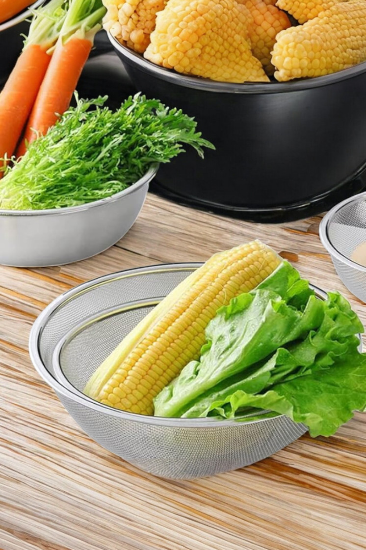 Paslanmaz Metal Meyve Ve Sebze Süzgeci KW-269C