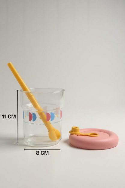 Pipetli Kapaklı Borosilikat Cam Matara KW-885