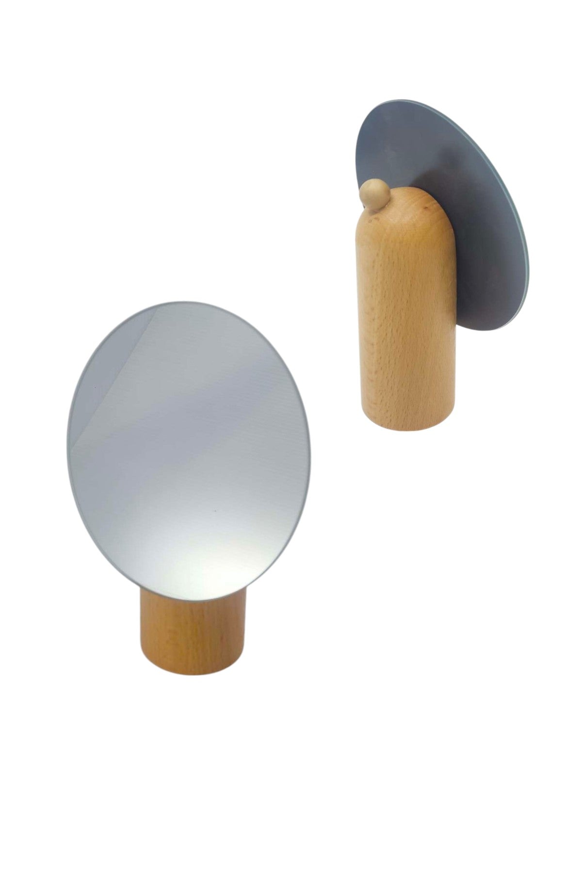 Ahşap Standlı Yuvarlak Makyaj Aynası 13.5CM SHN-1041