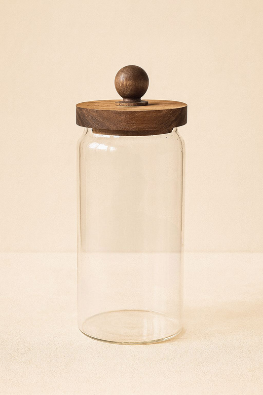 Akasya Conta Kapaklı 3'lü Borosilikat 1000ml Kavanoz Set KW-745