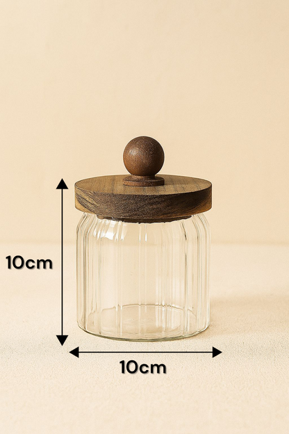 Akasya Conta Kapaklı 3'lü Borosilikat 450ml Kavanoz Seti KW-760