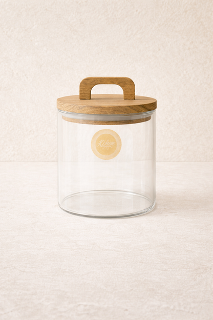 Akasya Yuvarlak Conta Kapaklı Borosilikat 600ml Kavanoz KW-770