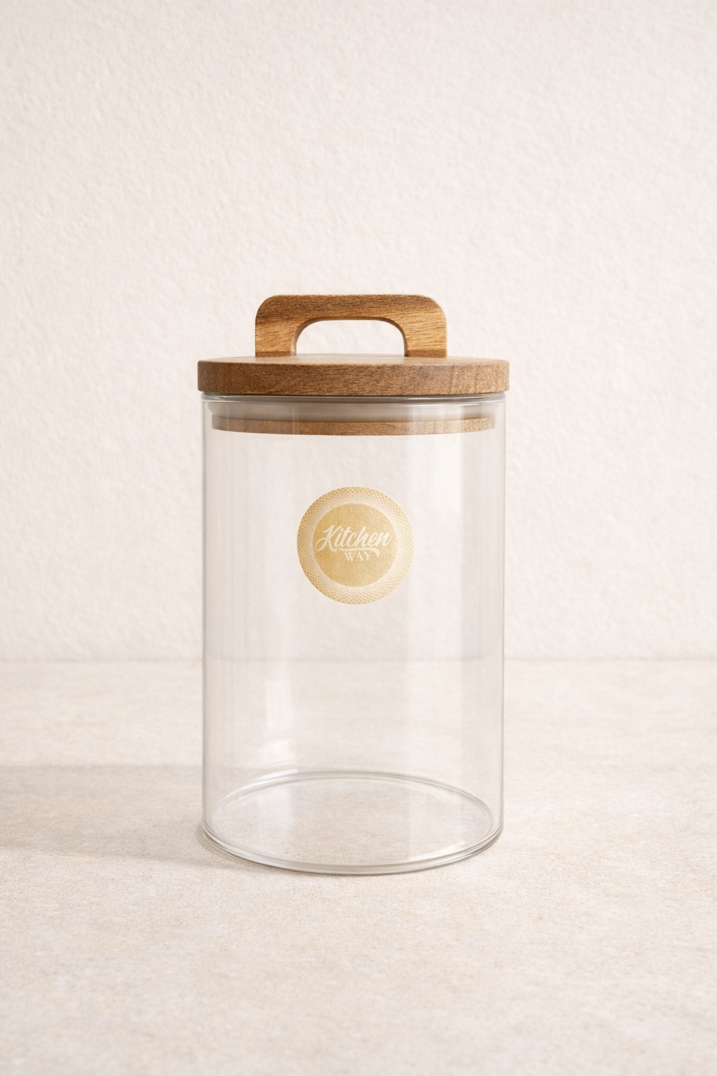 Akasya Yuvarlak Conta Kapaklı Borosilikat 1000ml Kavanoz KW-771