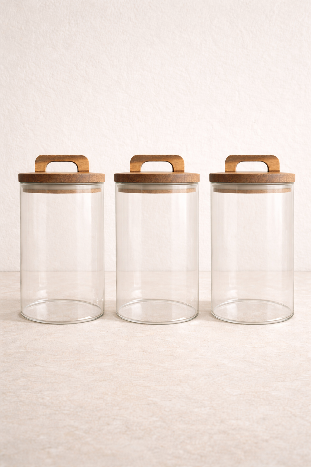 Akasya Yuvarlak Conta Kapaklı Borosilikat 1000ml Kavanoz KW-771