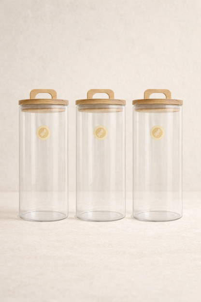 Akasya Yuvarlak Conta Kapaklı Borosilikat 1500ml Kavanoz KW-772