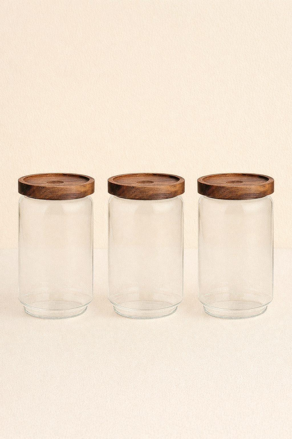 Akasya Conta Kapaklı 3'lü Borosilikat 800ml Kavanoz Seti KW-784