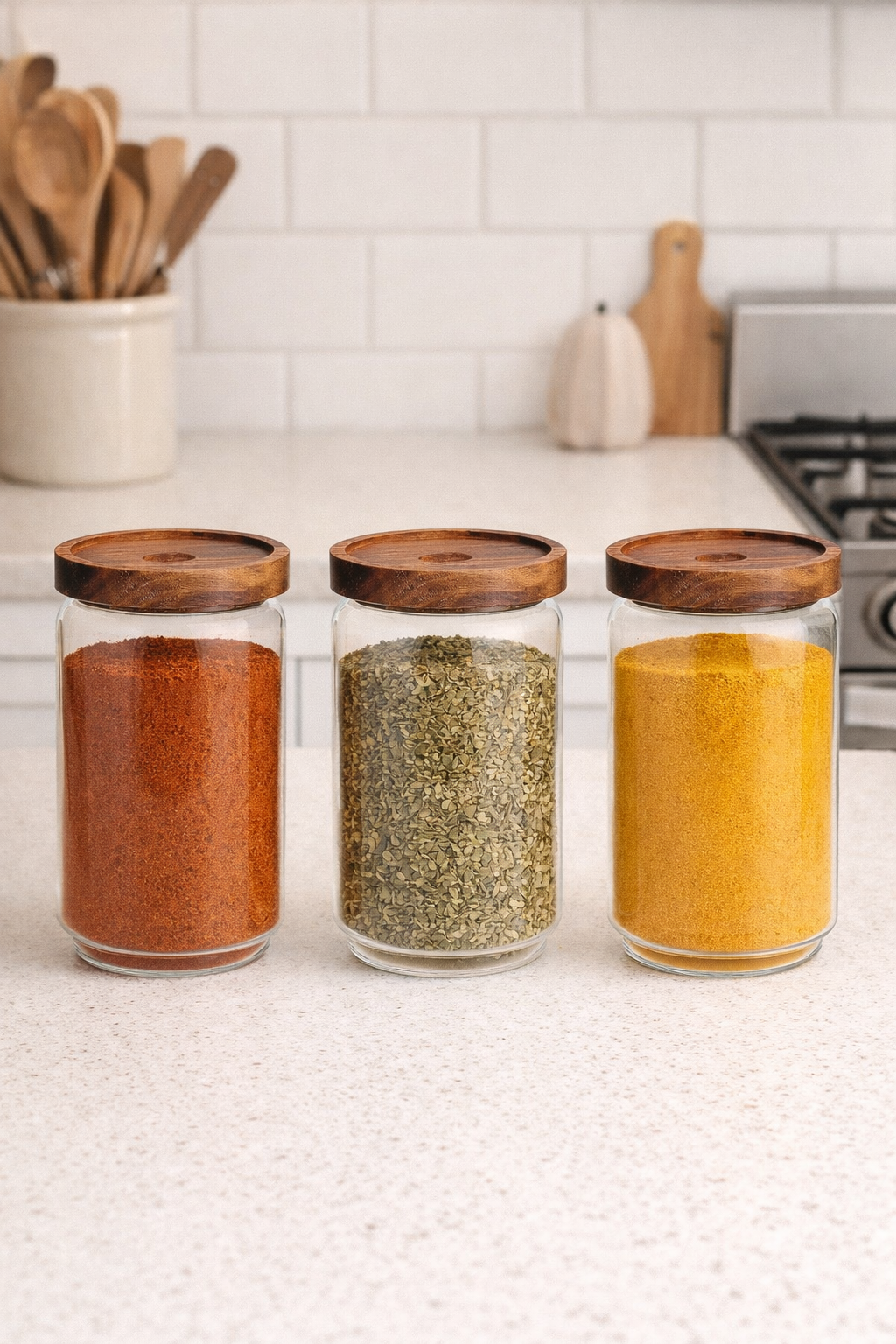 Akasya Conta Kapaklı 3'lü Borosilikat 800ml Kavanoz Seti KW-784