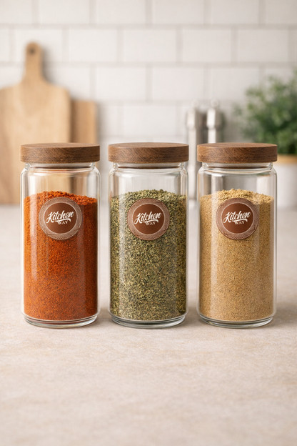 Akasya Conta Kapaklı 3'lü Borosilikat 1000ml Kavanoz Seti KW-785