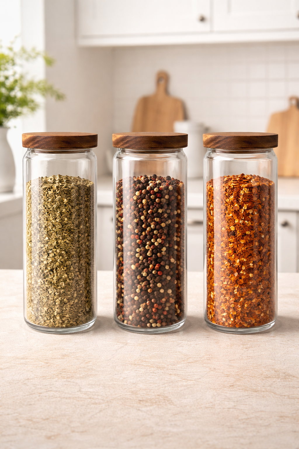 Akasya Conta Kapaklı 3'lü Borosilikat 1500ml Kavanoz Seti KW-786