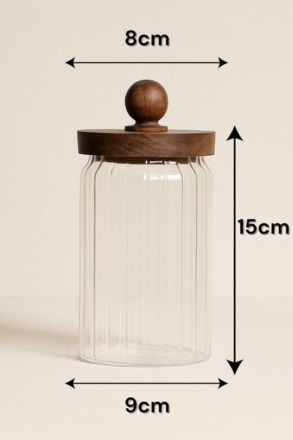 Akasya Conta Kapaklı 3'lü Borosilikat 800ml Kavanoz Set KW-762