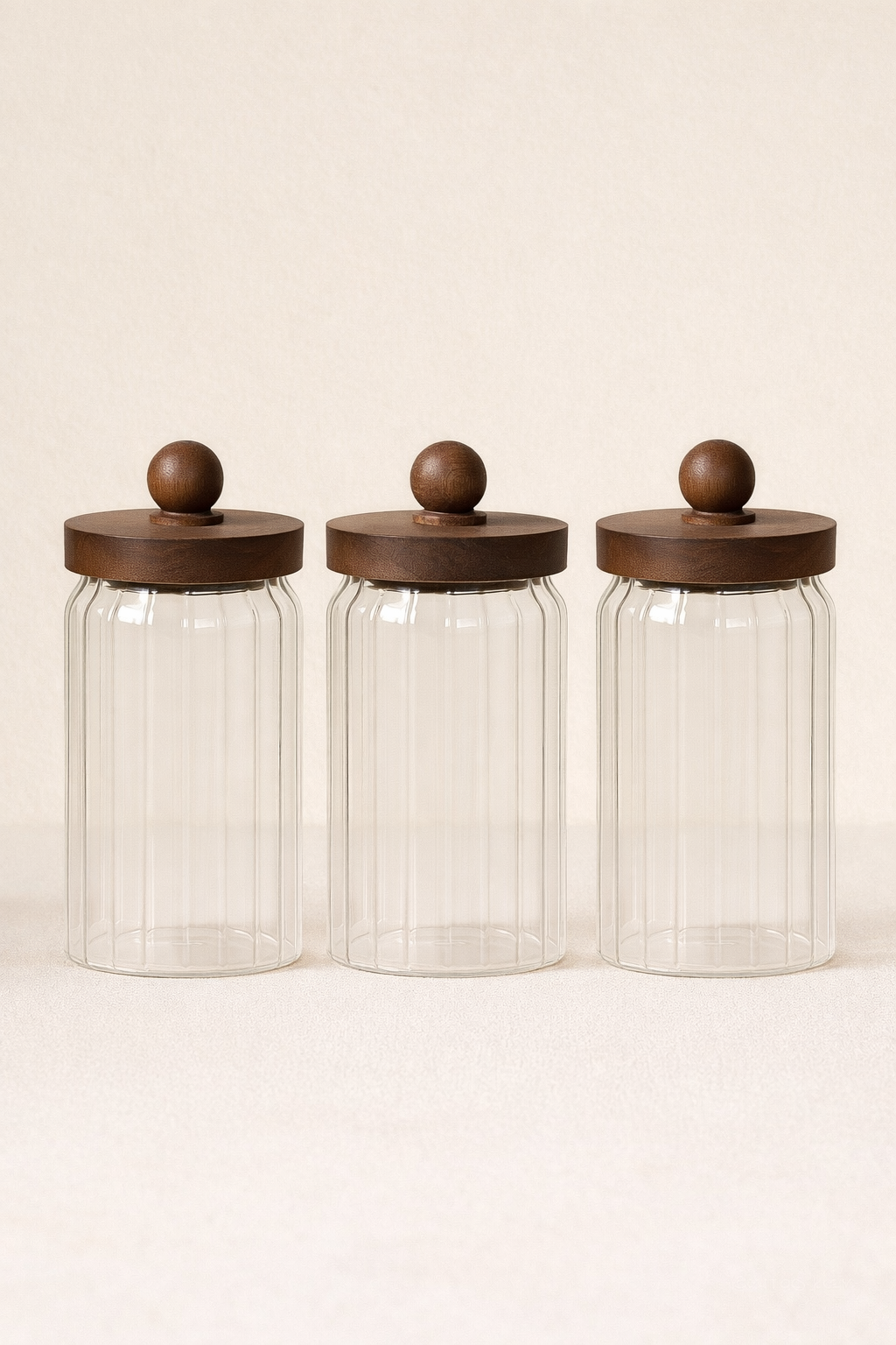 Akasya Conta Kapaklı 3'lü Borosilikat 800ml Kavanoz Set KW-762