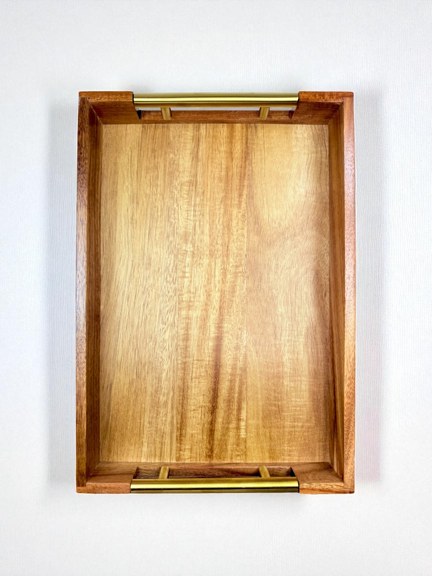 Akasya Tutma Saplı Tepsi Sunumluk 36x25CM KW-957
