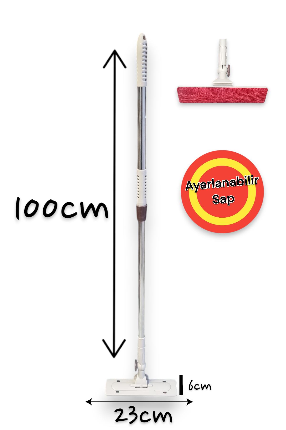 Şahane Pazar Ayarlanabilir Saplı Cam Mopu SHN-1153