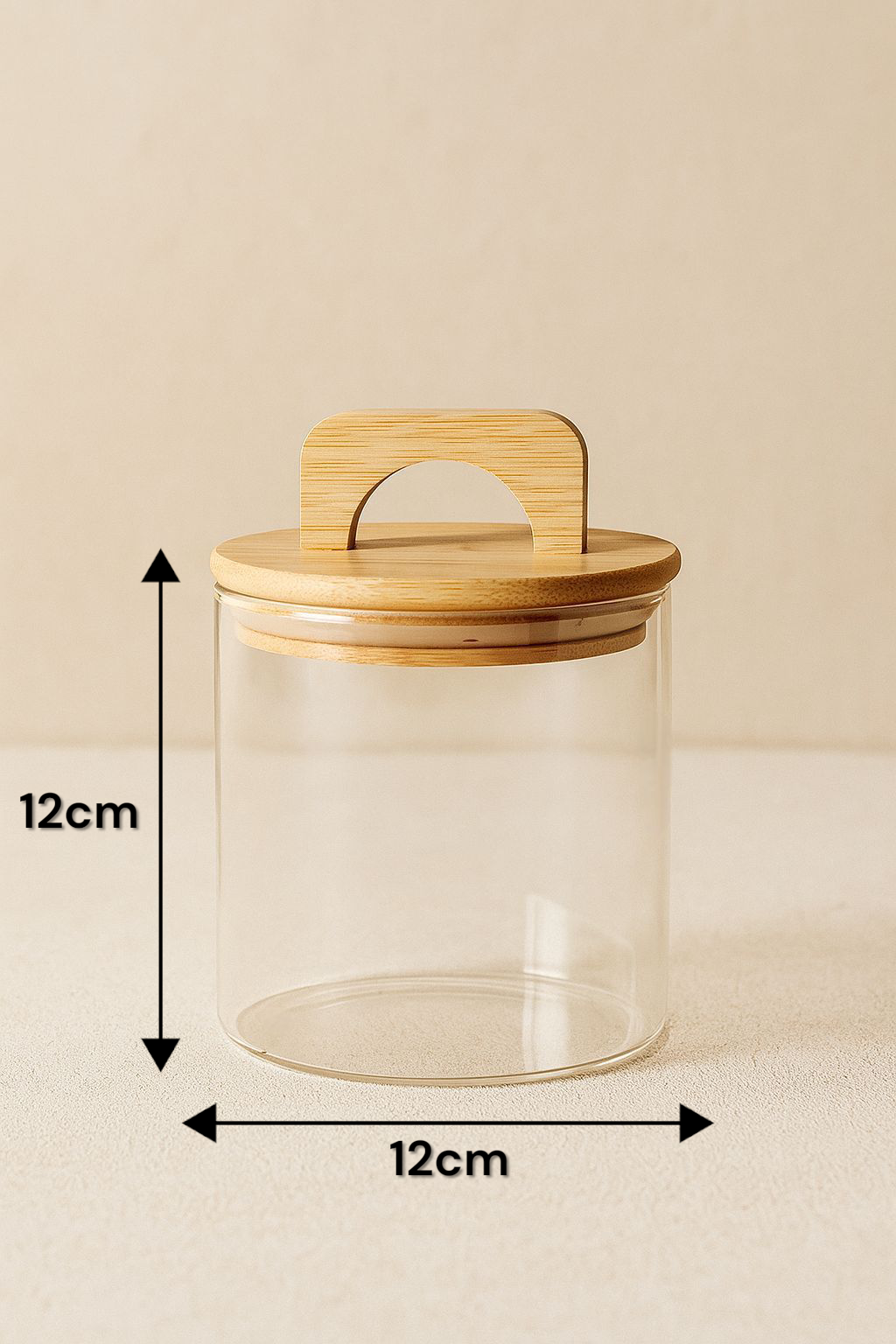 Bambu Conta Kapaklı 6'lı Borosilikat 650ml Kavanoz Seti KW-773