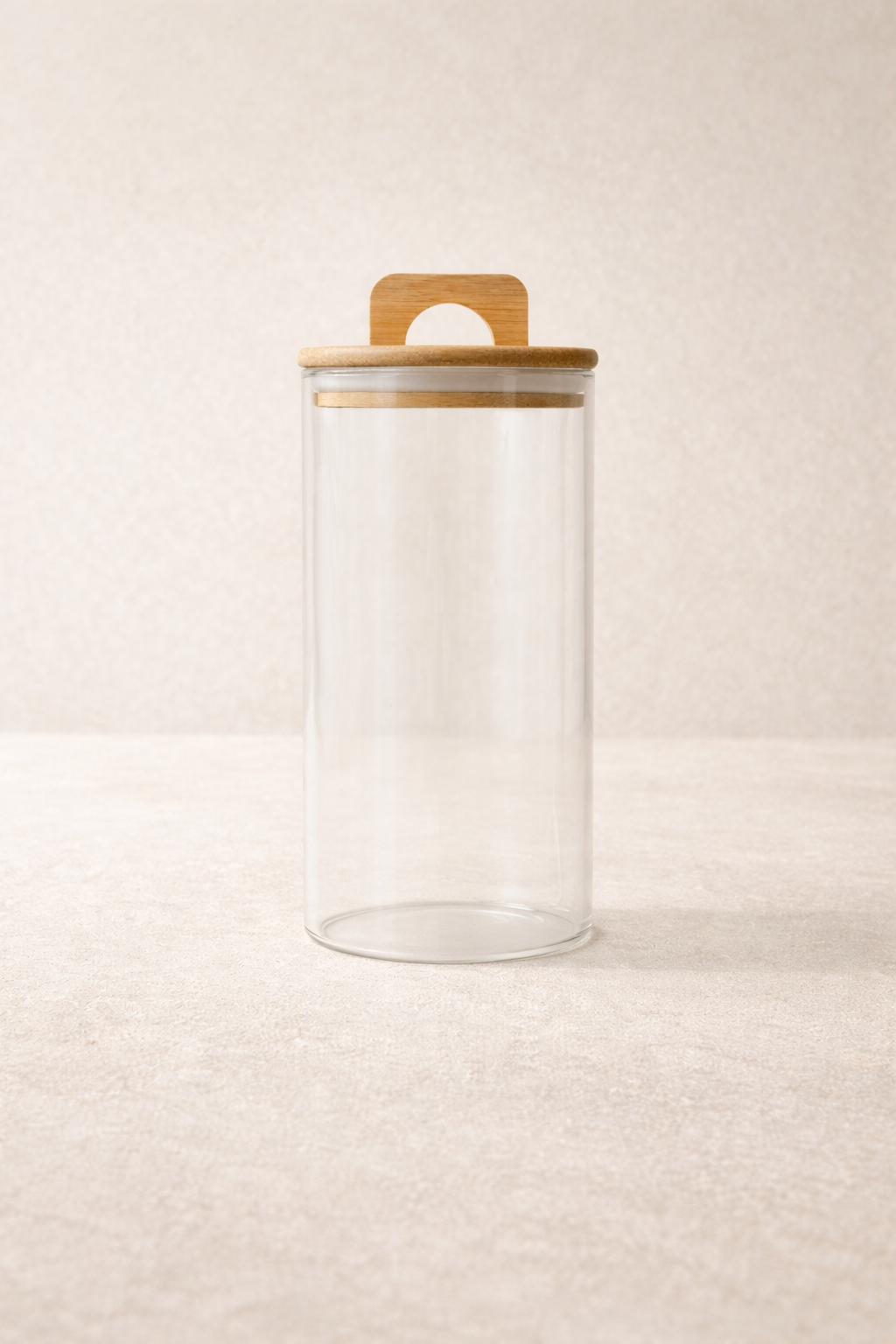 Bambu Conta Kapaklı Borosilikat 1500ml Kavanoz KW-775