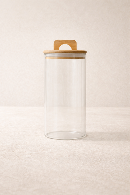 Bambu Conta Kapaklı Borosilikat 1500ml Kavanoz KW-775