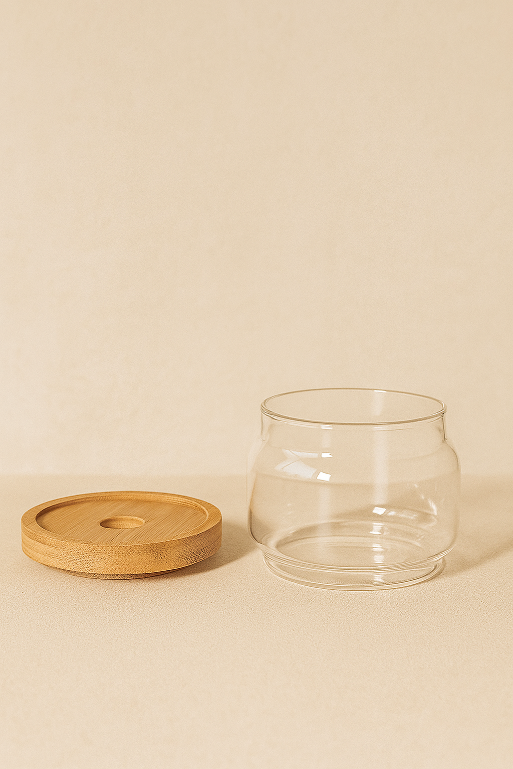 Bambu Conta Kapaklı 6'lı Borosilikat 350ml Kavanoz Seti KW-787