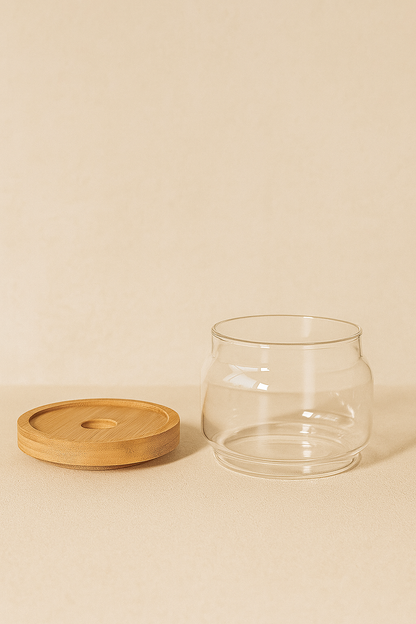 Bambu Conta Kapaklı 6'lı Borosilikat 350ml Kavanoz Seti KW-787