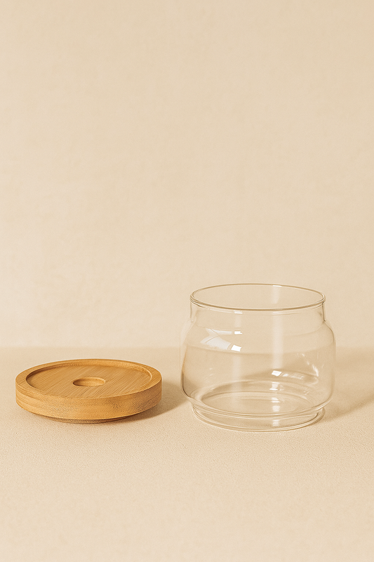 Bambu Conta Kapaklı Borosilikat 350ml Kavanoz KW-787