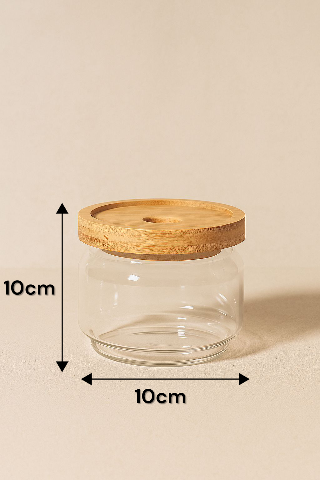 Bambu Conta Kapaklı 6'lı Borosilikat 350ml Kavanoz Seti KW-787