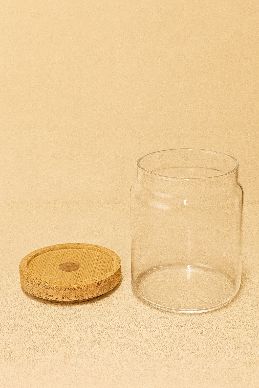 Bambu Conta Kapaklı Borosilikat 450ml Kavanoz KW-788