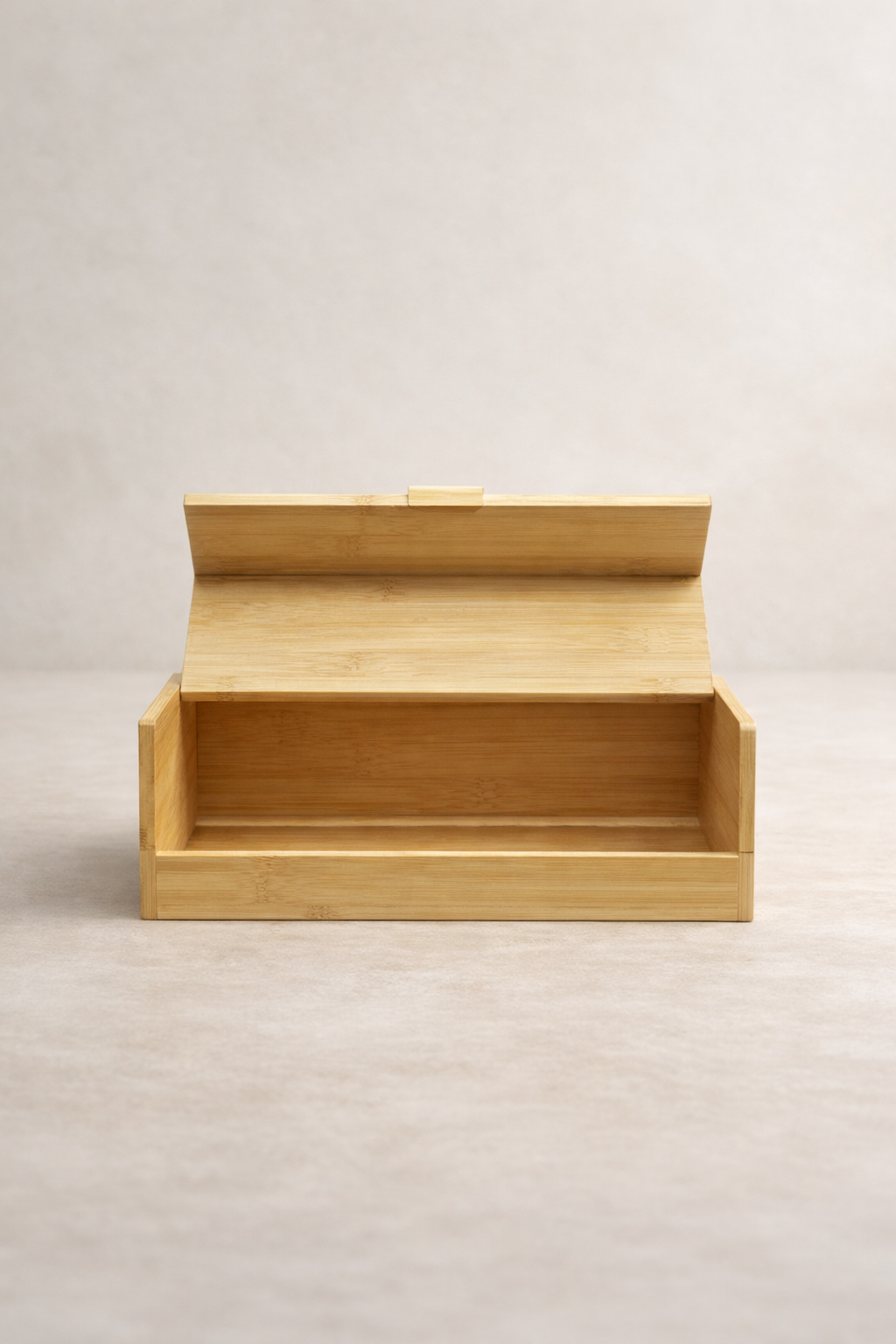 Bambu Retro Ekmeklik Doğal Ahşap Kapaklı Mutfak Tezgahı Ekmek Saklama Kutusu KW-519