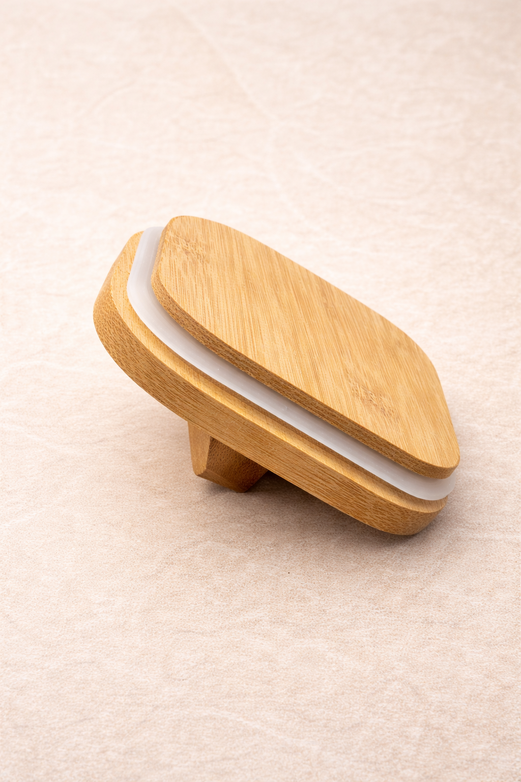 Bambu Conta Kapaklı Borosilikat 1500ml Kare Kavanoz KW-781