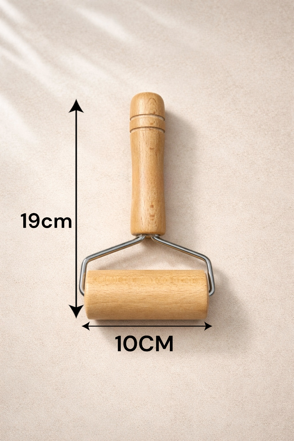 Bambu Rulo Hamur Merdanesi Doğal Ahşap Pürüzsüz Yüzeyli KW-1134