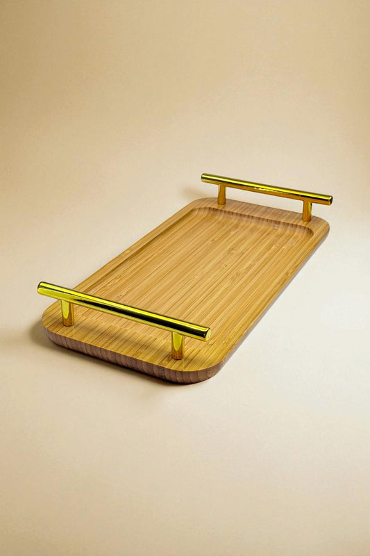 Gold Tutma Saplı Bambu Sunumluk KW-976