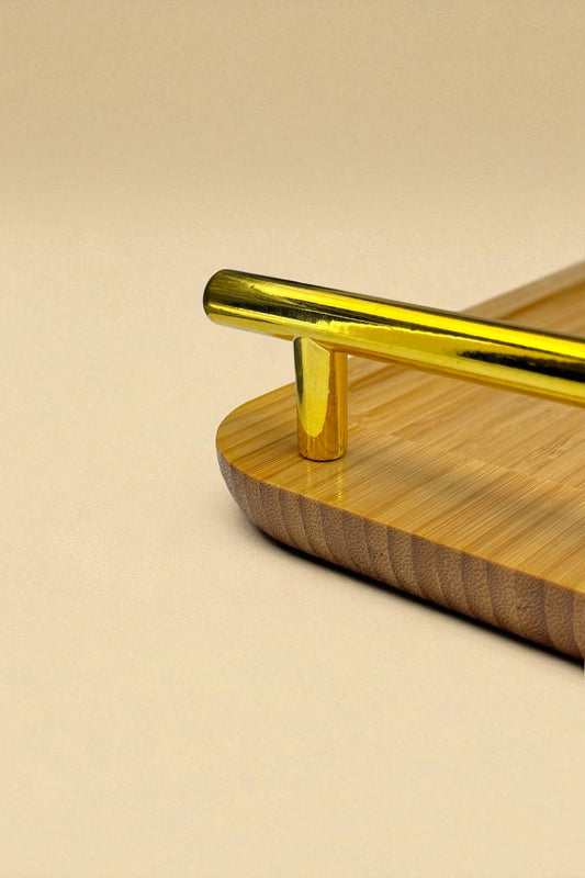 Gold Tutma Saplı Bambu Sunumluk KW-976