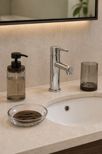 Akasya 3 Parça Cam Banyo Takımı SHN-2151