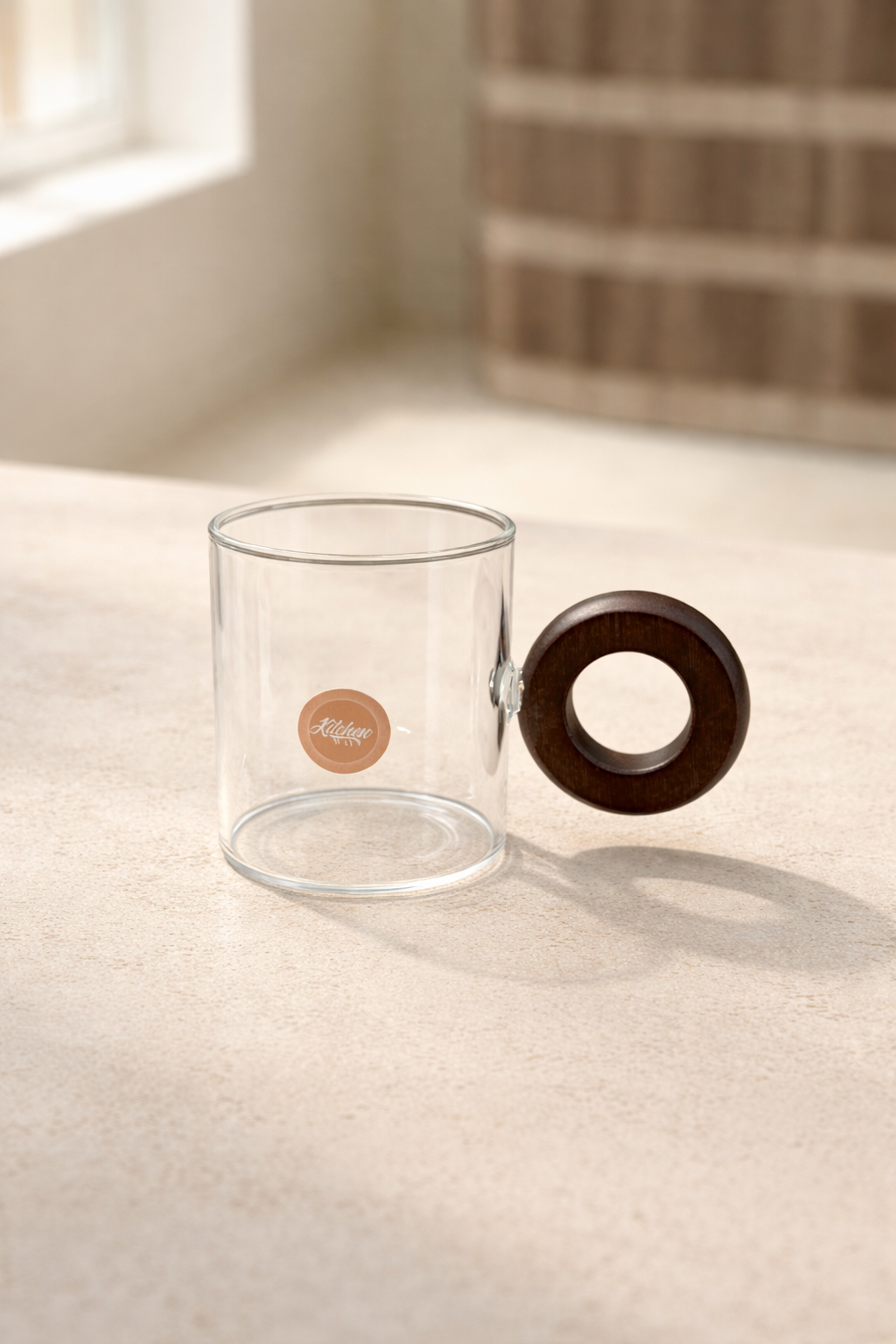 Akasya Kulplu Borosilikat 200ml Bardak Kupa KW-1077