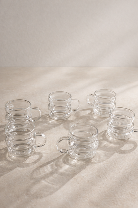 Kahve Yanı 6'lı Su Bardağı Borosilikat KW-1063