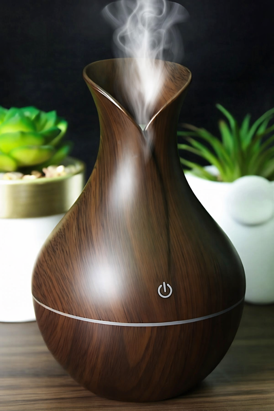 Vazo Buhardanlık Hava Nemlendirici Ultra Sessiz Uzun Süreli Nemlendirme LED Işıklı Aromaterapi SHN-2301