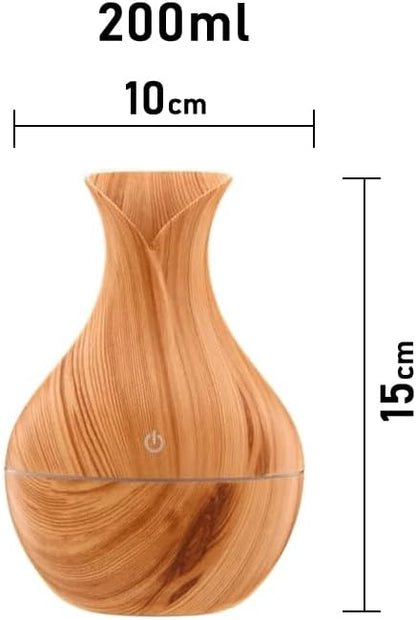 Vazo Buhardanlık Hava Nemlendirici Ultra Sessiz Uzun Süreli Nemlendirme LED Işıklı Aromaterapi SHN-2301