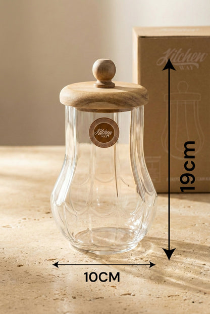 Akasya Conta Kapaklı 3'lü Cam Kavanoz Seti Saklama Kavanozu Mutfak Düzenleyici 750ML KW-1168