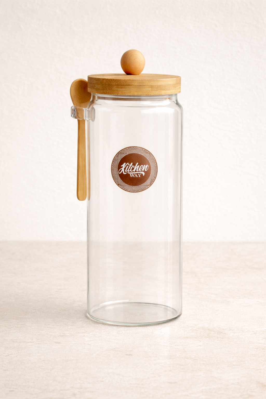 Bambu Kaşıklı Conta Kapaklı 3'lü Kavanoz Baharatlık Seti 1200ML KW-741