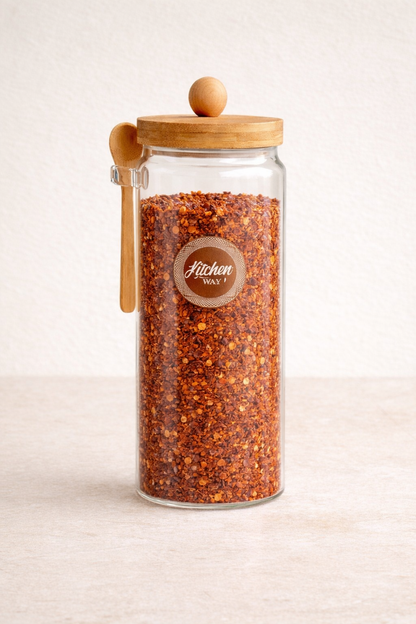 Bambu Kaşıklı Conta Kapaklı 3'lü Kavanoz Baharatlık Seti 1200ML KW-741