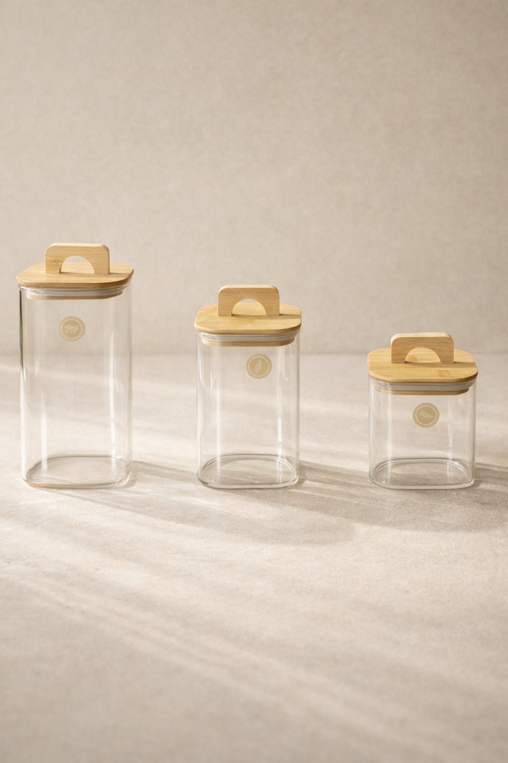 Bambu Conta Kapaklı Kavanoz Set Baharatlık KW-770-780 Series