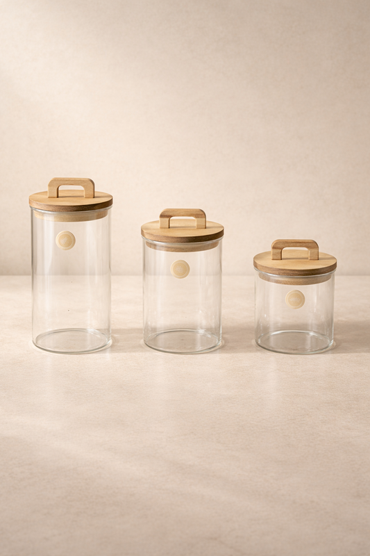 Akasya Conta Kapaklı Kavanoz Set Baharatlık KW-770 Series