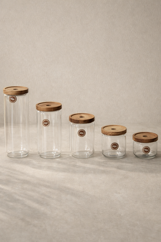 Akasya Conta Kapaklı Kavanoz Set Baharatlık KW-780 Series