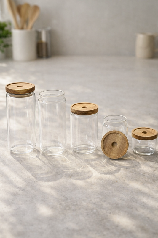 Akasya Conta Kapaklı Kavanoz Set Baharatlık KW-780 Series