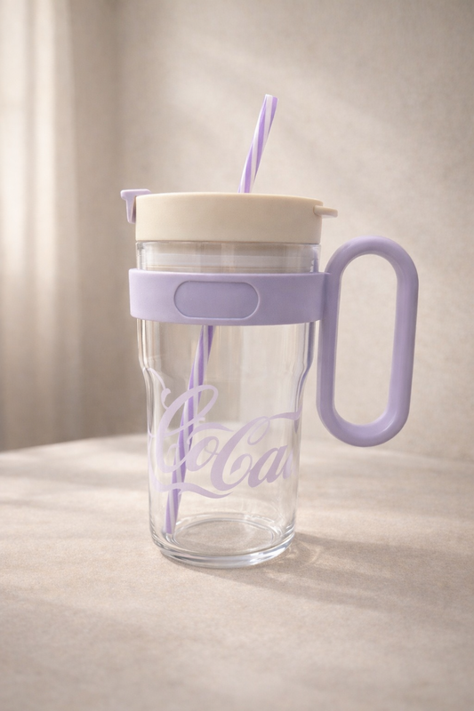 Desenli Pipetli Kapaklı 800ML Polikarbon Matara KW-1031