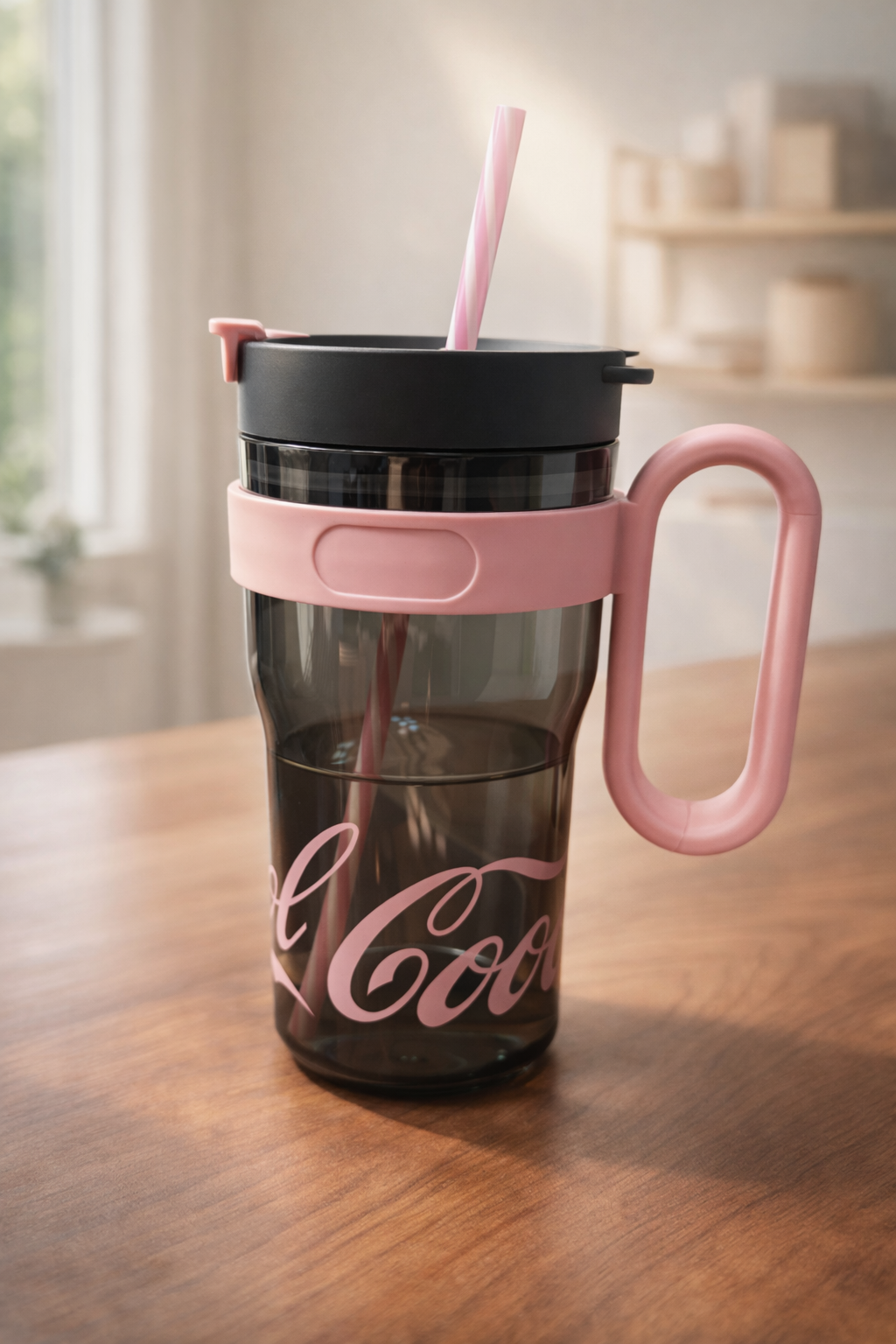 Desenli Pipetli Kapaklı 800ML Polikarbon Matara KW-1031