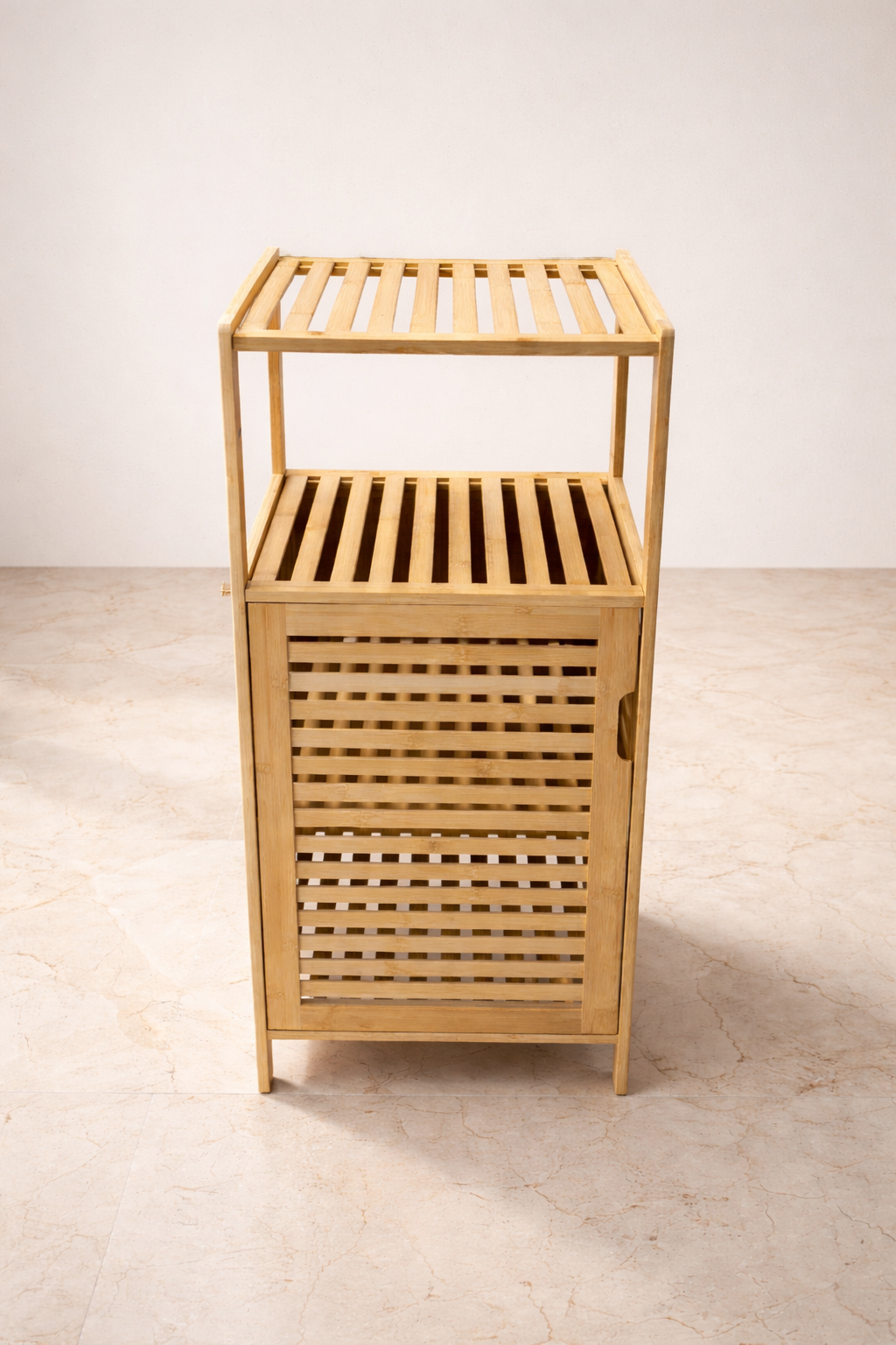 Bambu Çamaşır Sepeti Ayaklı Doğal Bambu Dayanıklı Şık Tasarım SHN-2095